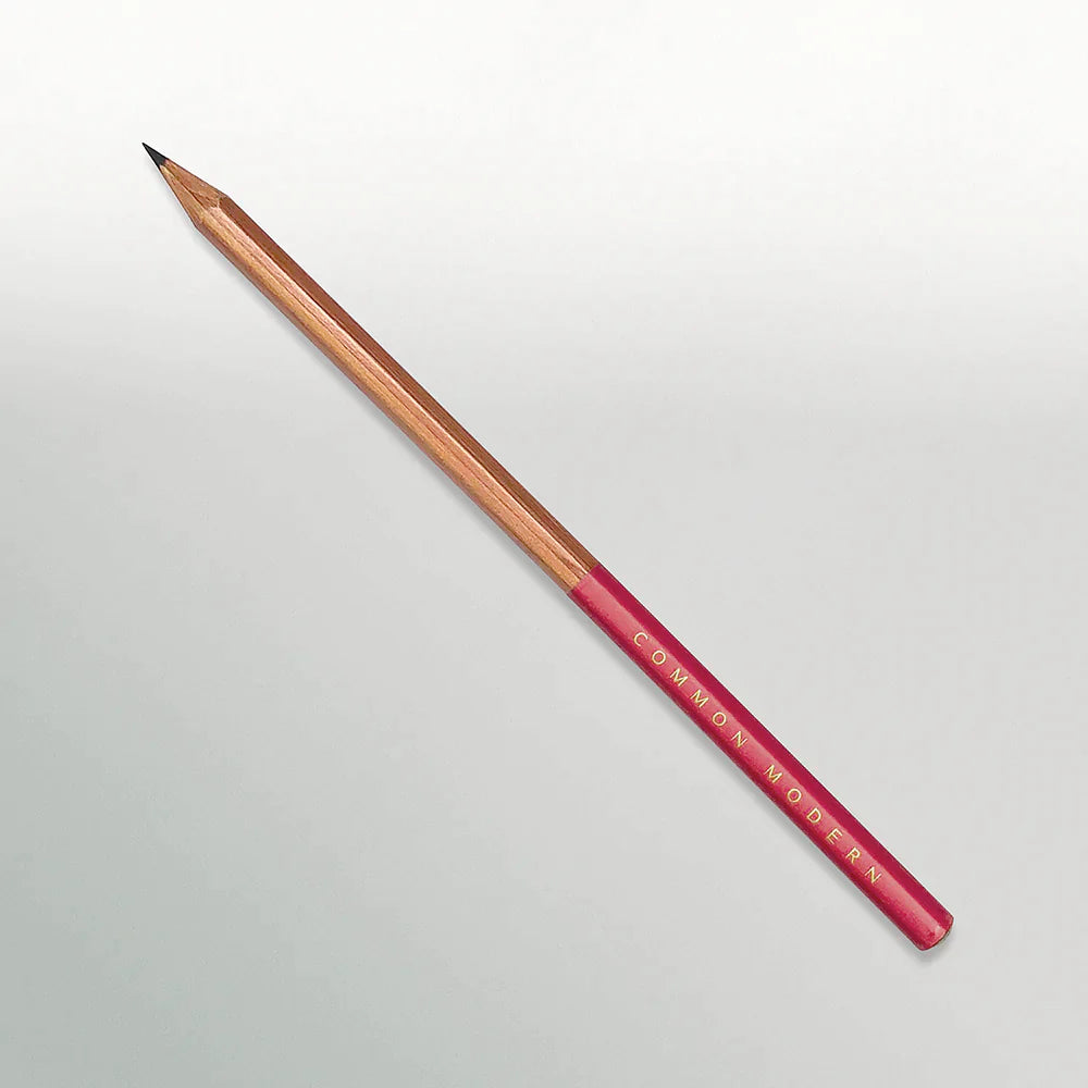 2HB pencil for work and school, from brand Common Modern in red.