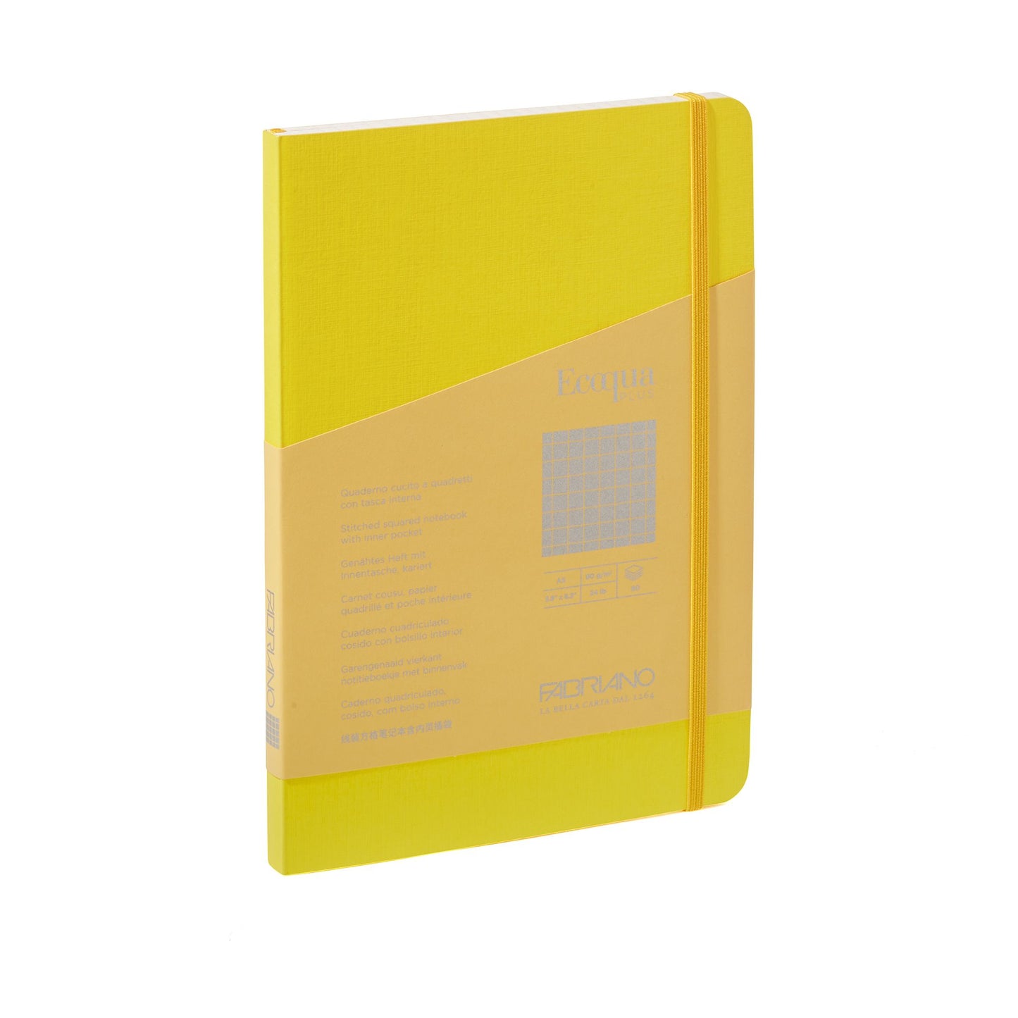 Caderno Fabriano Ecoqua Plus | Amarelo | pontilhado | A5