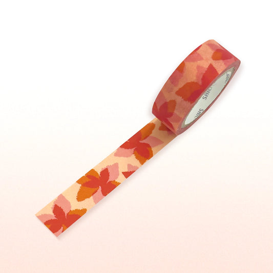 washi tape used with red forest leaves. 