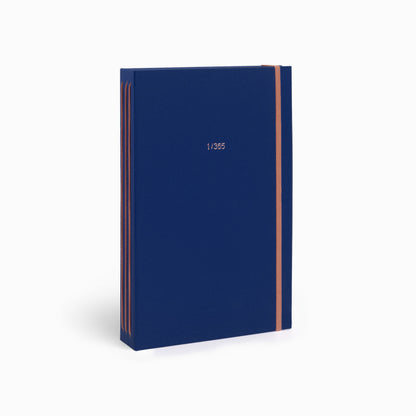 Blue hardcover for customisable agenda