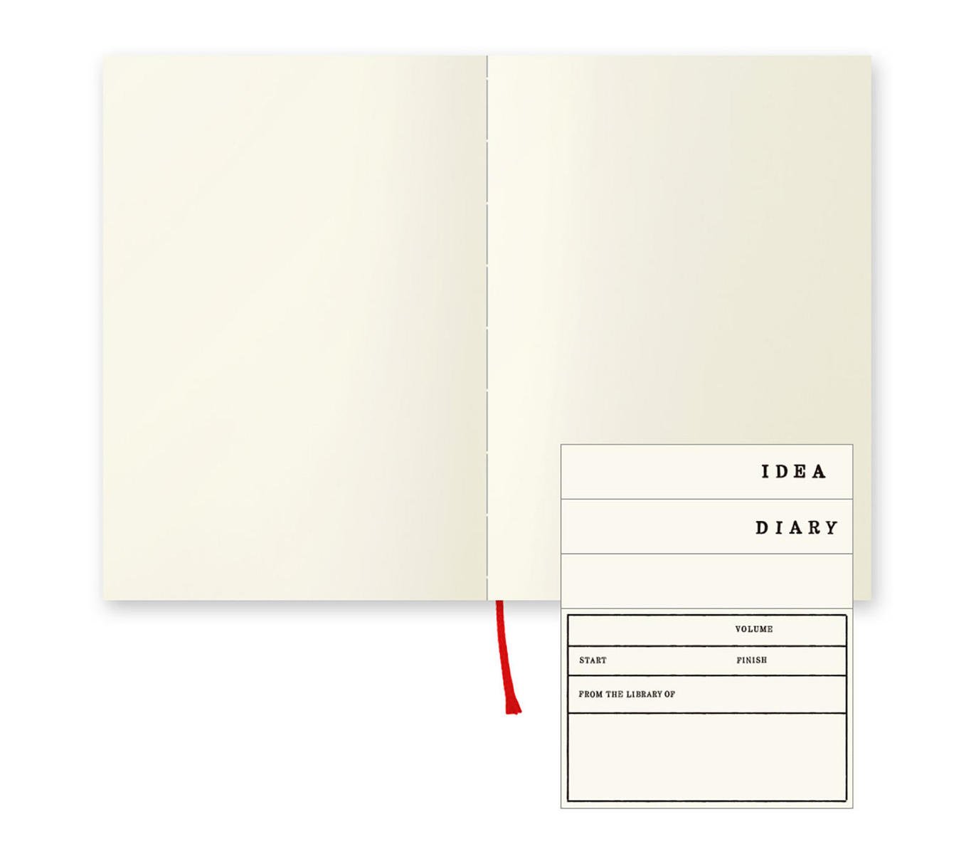 Midori MD notebook A5 Plain. Made with MD paper. Shows stickers. Notebook for journaling, note taking and sketching.