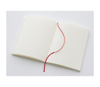 Midori MD notebook A5 Plain. Red silk string.Made with MD paper. Notebook for journaling, note taking and sketching.