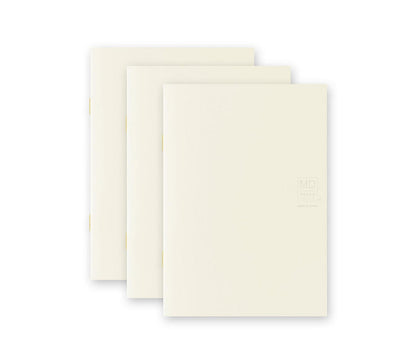 Caderno Midori MD Light A6 | Branco - Pack de 3
