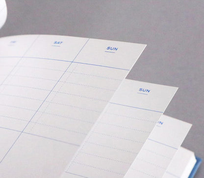 Weekly Archive 6 Months undated planner | Blue