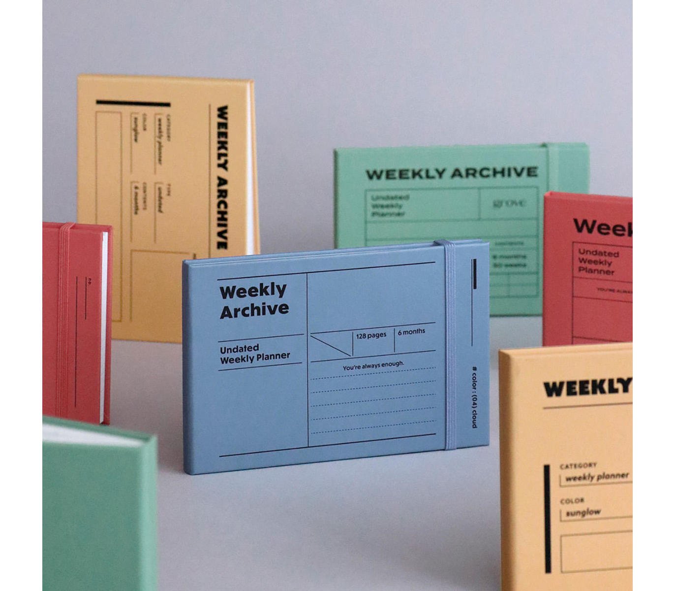 Weekly Archive 6 Months undated planner | Green