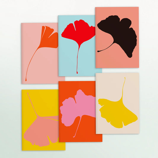 Ginkgo pop cards - set of 6